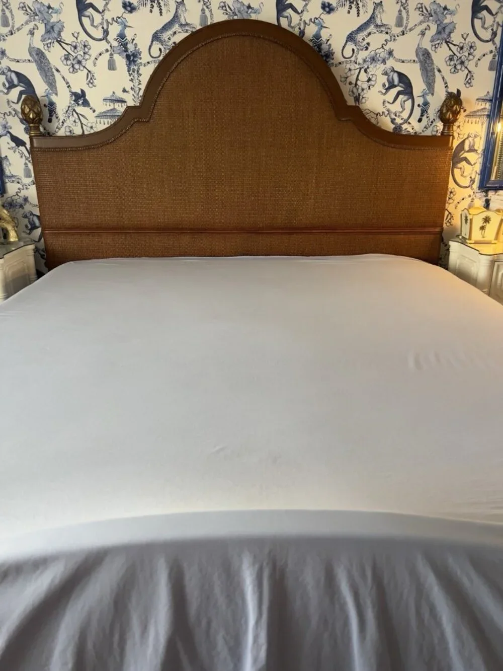 ZARA HOME Queen Flat Sheet Blue 100% Cotton 86